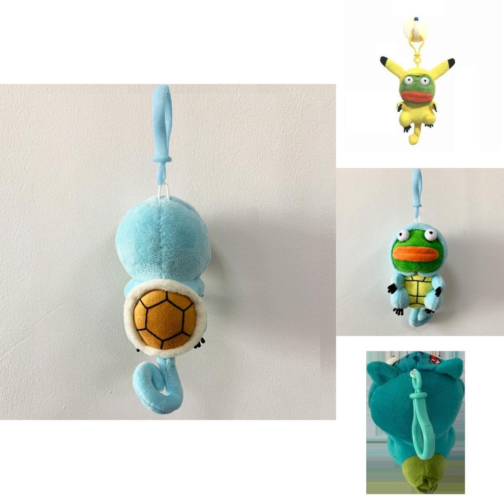 Cute Pepe The Frog Plush Keychain Doll Pendant Pikachu Kid Gift