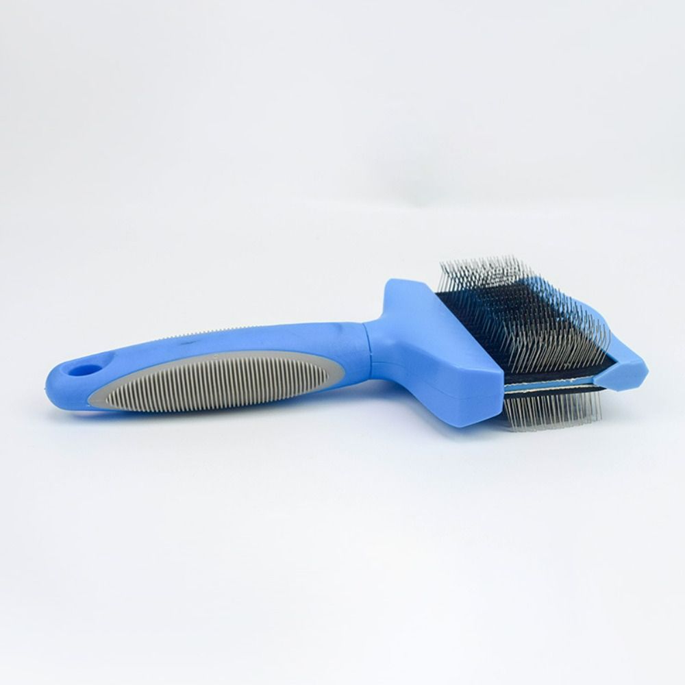 Stainless Steel Pet Hair Brush Double Sided Pet Hair Cleaning Comb Pet Hair Detangling Comb  Cats