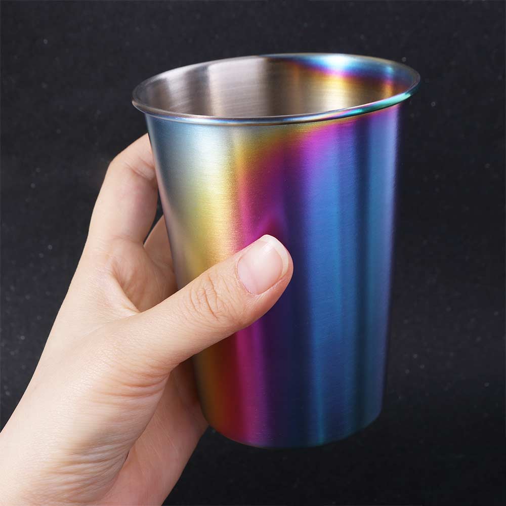 Thickened Stainless Steel Cup 400/500ML Drinking Cup Wine Cup Beer Cup  Bar