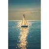 Sailing Sunset Beach Bed Santorini Surfboard Umbrellas Poster Canvas Painting Print for Living Room Home Decoration Cuadros