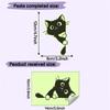 1pc Green Glow-in-the-Dark “Little Black Cat” Wall Sticker—Perfect for Decorating Your Entryway Self-Adhesive 2D Flat Design