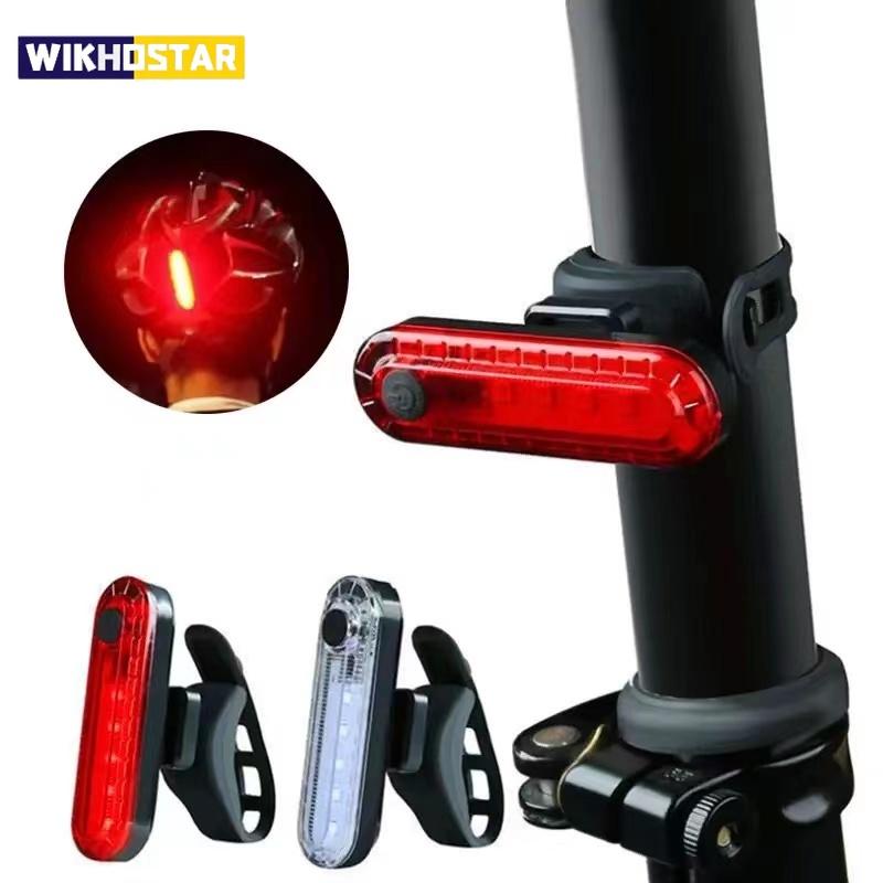 Rear Bike Tail Light USB Rechargeable Red Ultra Bright Taillights Fit On Bicycle Easy to Install for Cycling Safety