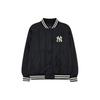 MLB Striped Logo Stand Collar Single-Breasted Long Sleeve Baseball Jacket Women Jackets Black 3FDJV0136-50BKS