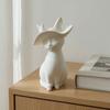 Desktop Ornament 3D Printed Hat-Wearing Cat Shape Figurine Integrated Molding Sculpture Decorative Desktop Accessory