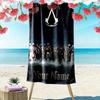 Name Custom Assassin Creed Print Beach Towel, Large Soft Quick Dry Towel for Beach Camping Swimming