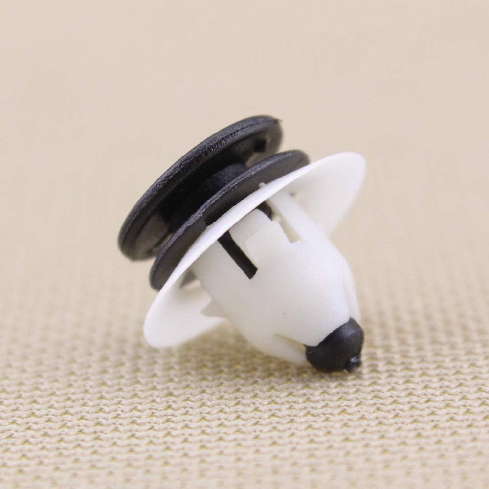 10PCS Nylon Black & White Trim Clips Retainer 30653441 For Volvo C30 C70