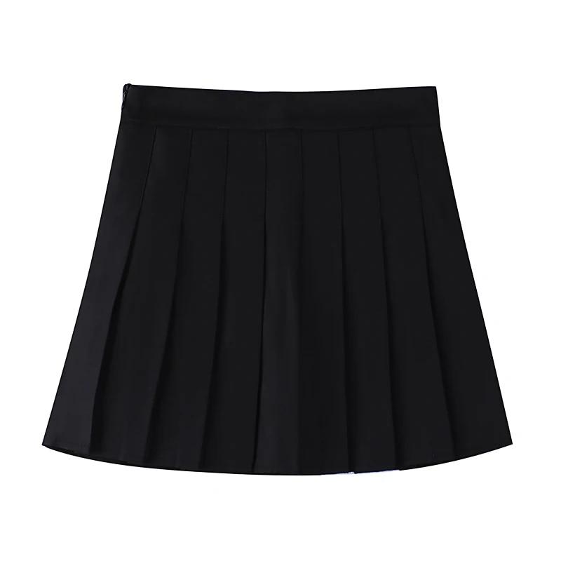 Korean White Skirt Shorts Women High Waist Sexy Mini Skirts Female Spring Summer Pleated Kawaii Skirt For School Girl JK Uniform