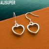 925 Sterling Silver Romantic Openwork Heart Earrings - Stylish Evening Jewelry