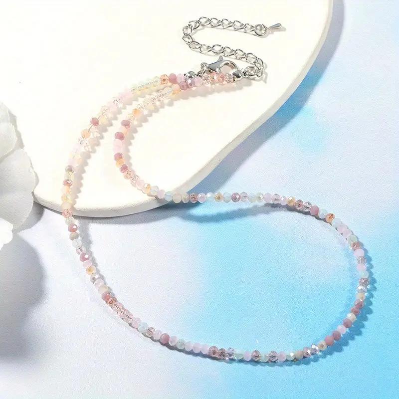 European and American New Items, Women's Bohemian Short Neck Chain, Handmade Fashion Creative Color Rice Bead Necklace