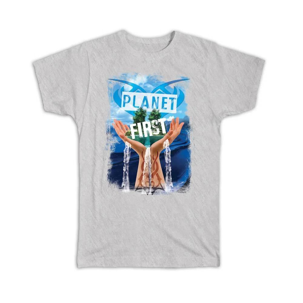 Gift T-Shirt : Ecolife Nature In Our Hands Environmental Eco Friendly Ocean 3XL