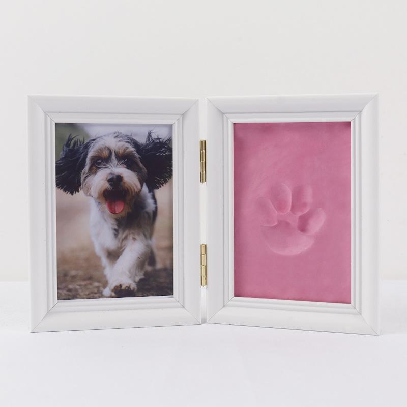 Porta-Retrato de Patinha de Pet Ornamento DIY com Argila