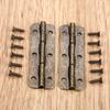 DRELD 10 Stück oder 2 Stück Antik-Bronze Schrank Holz Schmuckschatulle Geschenk Weinkiste Retro Dekor Möbel Lange Scharniere 6 Löcher 51*16mm