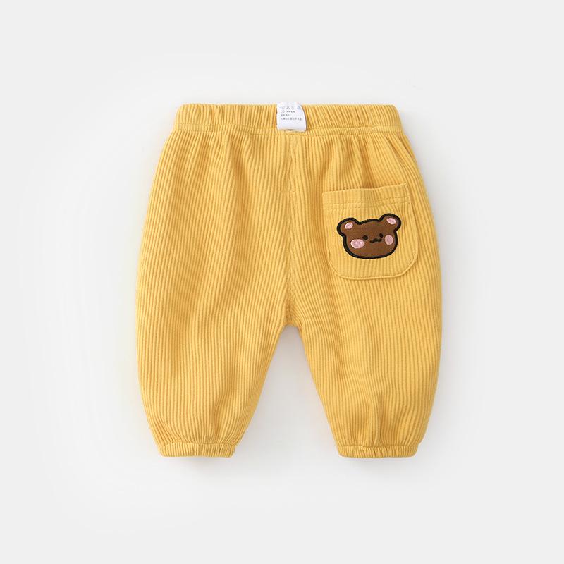 Newborn Infant Fleece-Lined Pants - Spring & Autumn Casual Wear for Boys & Girls