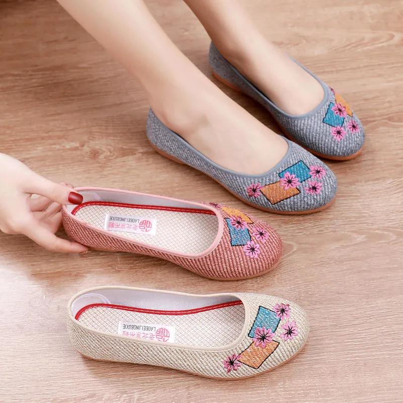 Sapatos Femininas Women Cute Round Toe Grey Spring Slip On Flat Shoes Lady Casual Comfort Pink Dance Loafers Ab504