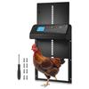 Porta Automática para Galinheiro, Porta para Galinheiro Alimentada por Bateria com Temporizador e Configuração Manual, Segurança Anti-Aperto, Liga de Alumínio Durável