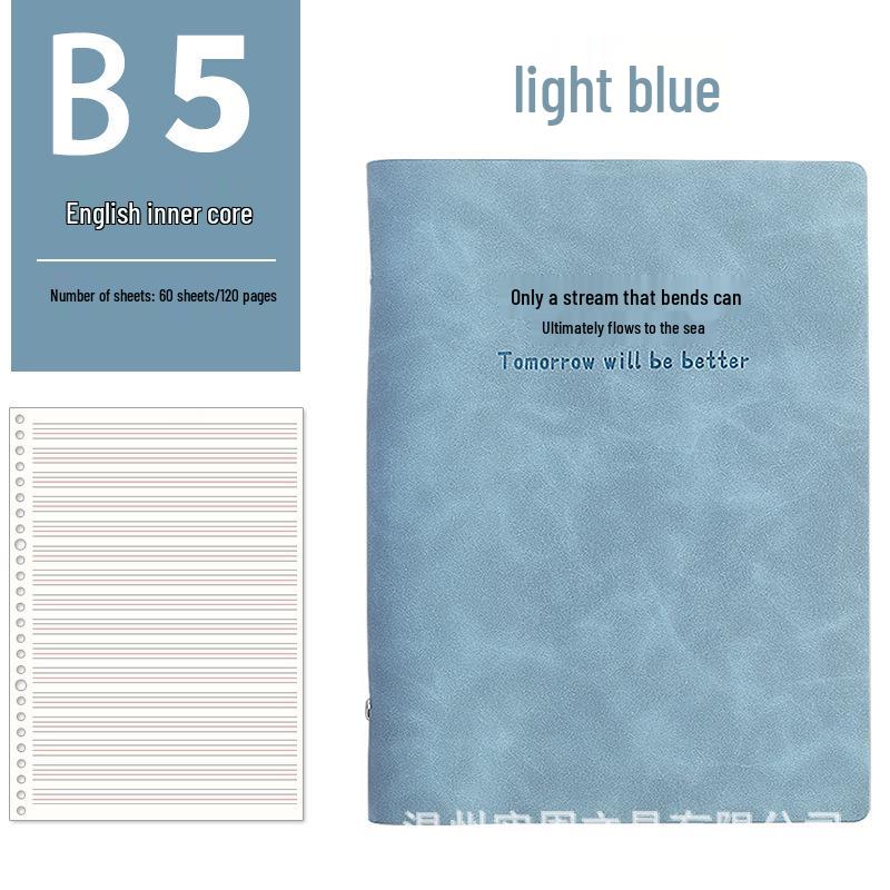 A5 Loose-Leaf English Notebook: Four-Line & Three-Grid Format for Elementary & Junior High Students, B5 English Vocabulary Notebook.