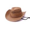 European, American Bohemian Ethnic Style Peach Heart Top L Hollow Lafite Straw Woven Denim Straw Hat Western Denim Hat