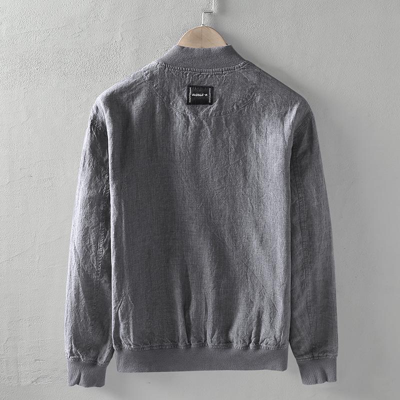 Men's Artistic Youth Long-Sleeve Linen Coat: Comfortable, Breathable, Versatile Casual Wear.