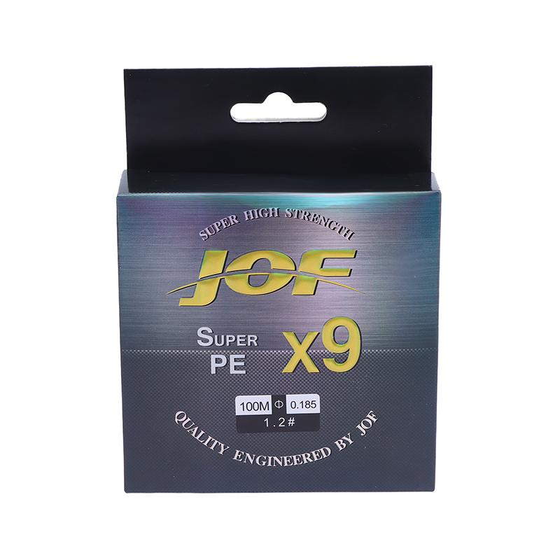 Pe Braided Fishing Line, 9 Braids, Wear-Resistant For Freshwater And Saltwater Available In Rainbow And Gray Colors