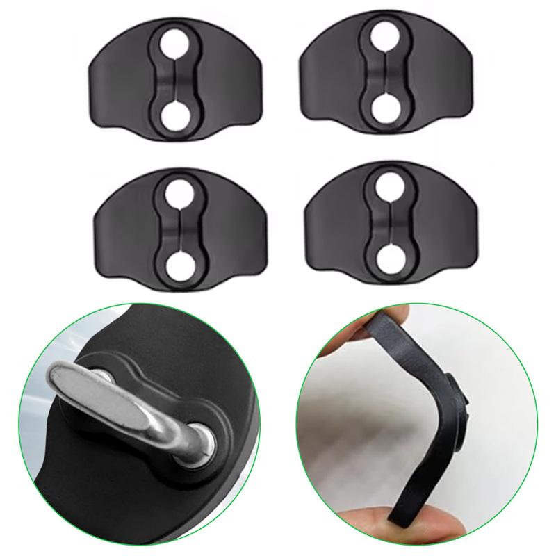 8Pcs Car Door Latch Buckle Cover Door Stopper Limiter Protection Cove For Tesla Model 3 Y 2016 2017 2018    -024