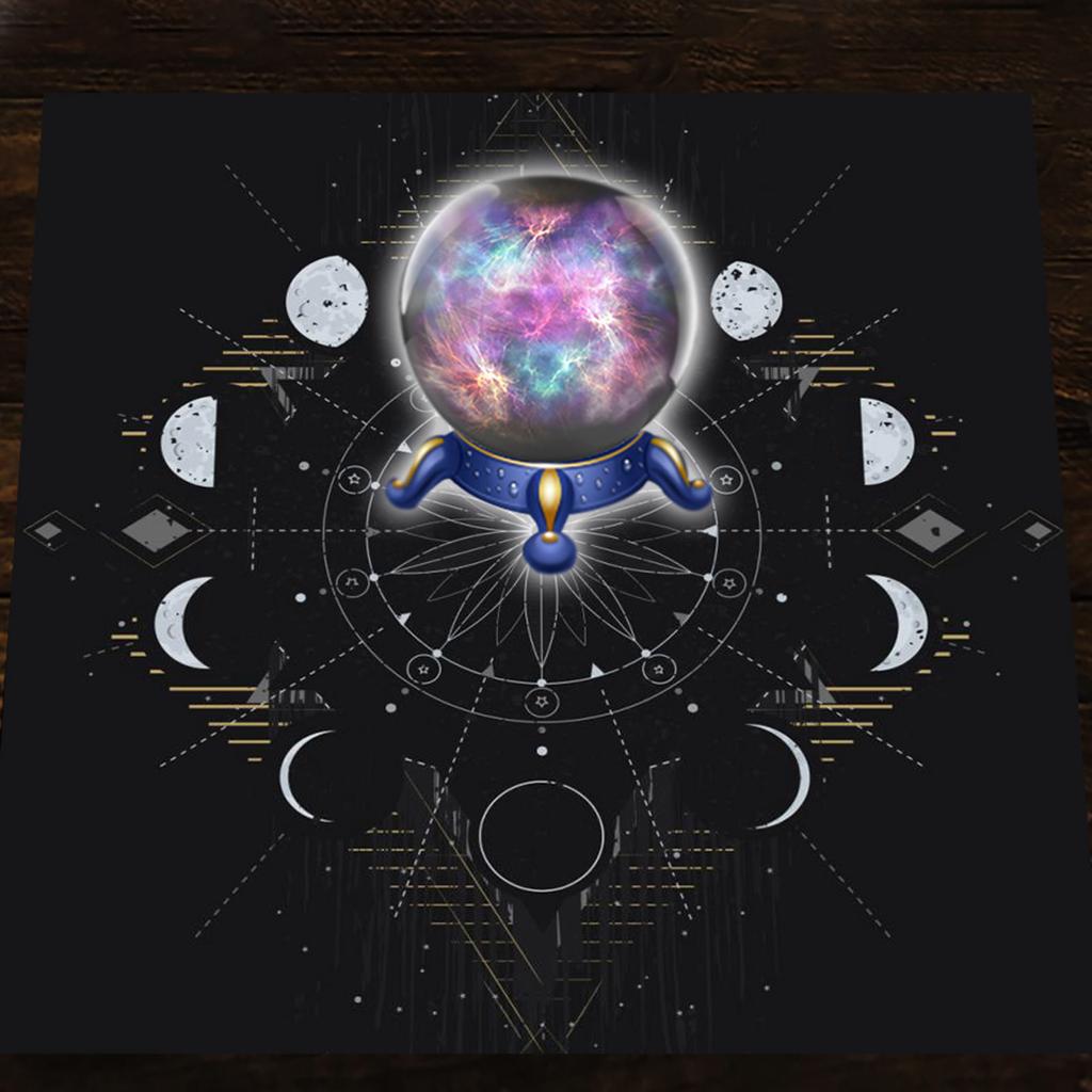 Tarot Karten Tischdecke Altar Tuch Mondphasen Astrologie Tischdecke Divination Kartenmatte Wandteppich Wanddekoration