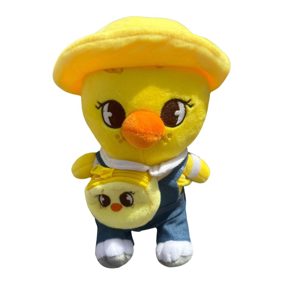 15 X 20 CM Plush Toy with Hat and Small Crossbody Bag Spring Kindergarten Stray Doll Cartoon Cute Doll for Holiday Surprise Gift