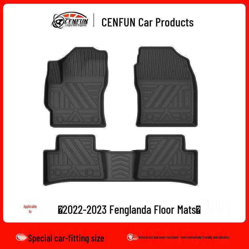 Eco-Friendly TPE Waterproof Floor Mats for 2022 Toyota Frontlander - Anti-Slip & Wear-Resistant.