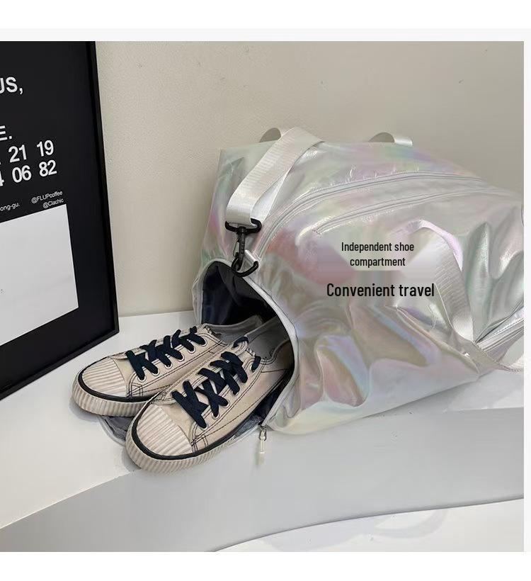 Water-Repellent Travel Bag with Wet/Dry Separation, Large Capacity, Portable, Features Independent Shoe Compartment