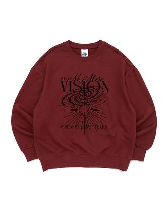 NET SOCIAL CLUB No More Vision Sweatshirts (Burgundy)