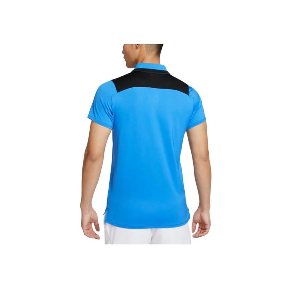 Nike Court Advantage Dri-Fit Paneled Collar Short Sleeve Polo Men Tops Blue FD5318-435