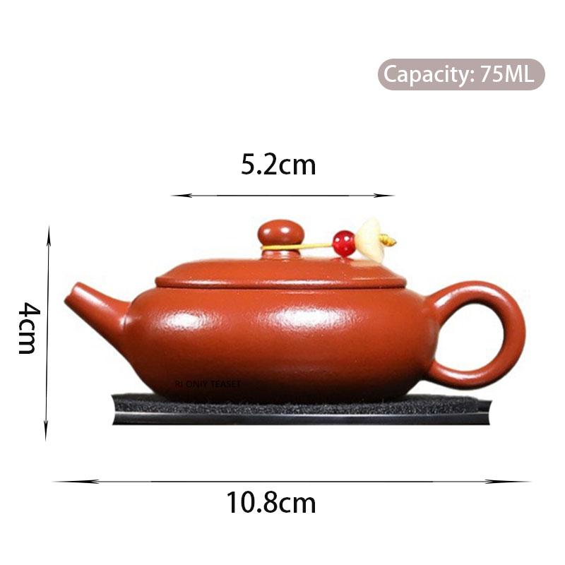 

75ml Small Capacity Yixing Purple Clay Teapots Famous Handmade Tea Pot Chinese Zisha Teaware Beauty Tea Infuser Kettle Tea Set