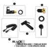 Black Stainless Steel Handheld Sprayer Bidet Shower Shattaff with Shower Hose and Bracket for Bathroom Toilet Hot Cold Water