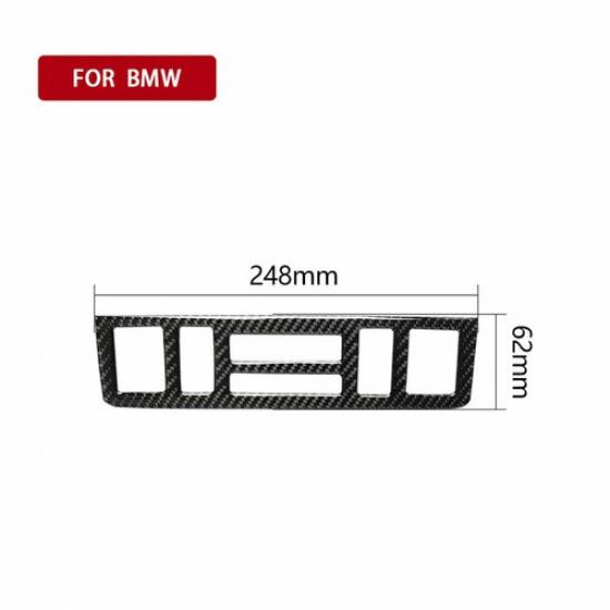 For BMW 3 Series E46 1998-2005 Carbon Fiber Console AC Panel Control Trim Cover