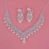 Luxury Fashion Necklaces Earrings Tiara Rhinestone Crystal Pearl Wedding Bride Party Wholesale Bridal Jewelry Sets