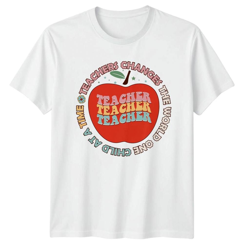 Teachers Changes The World One Unisexs TShirt Teacher Appreciation Gift For Her S