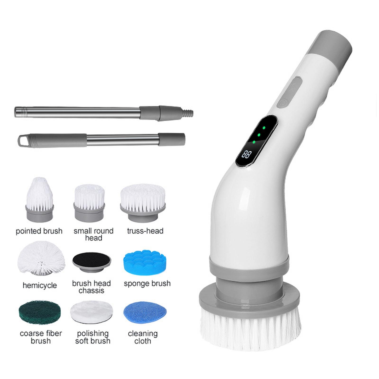 Cross-Border Electric Cleaning Brush Multi-Functional Long Handle Telescopic