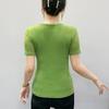 Summer Women's Draped Design O-Neck T-Shirt Trendy Elegant Short Sleeve Mesh Tops New Casual Fairy Tees Blouse