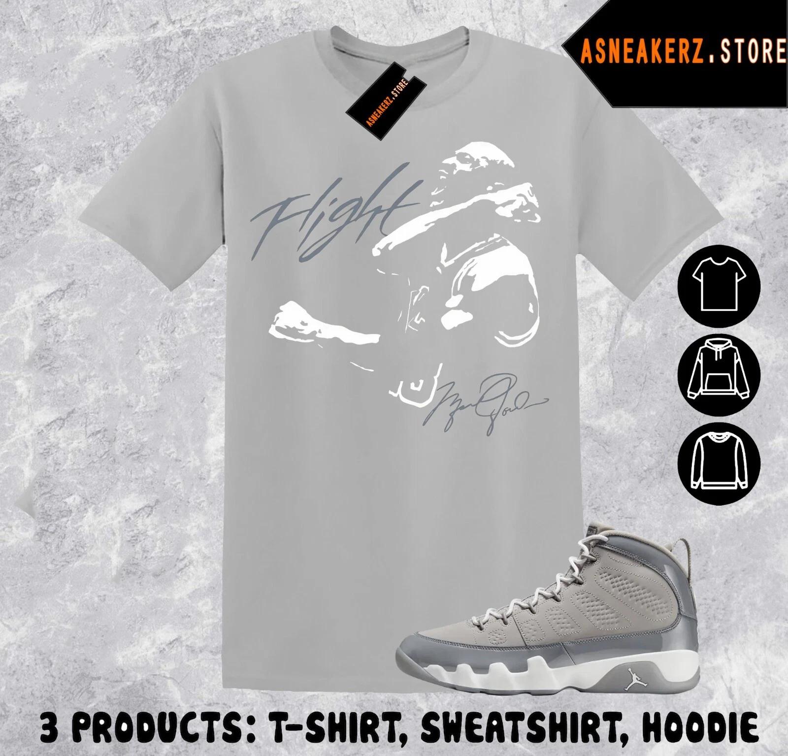 

Tee Shirt Matching AJ 9 Cool Grey To Match Sneaker 23 MJ Victory 9s T shirt XL