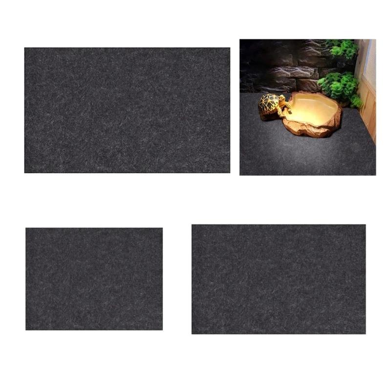 Terrariummatte Einstreu für Ihr Reptilien Haustier Lebensraum Substrat Zubehör Weiche Matte Auskleidung Perfekt für Reptilien Schwarz