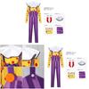 Toy Story Chuckles The Clown Cosplay Costume With Long Sleeve Top And Overalls For Halloween Dress Up