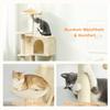 Cat Tree 160cm Cat Tower with Hammock, Ladder, Cave, 2 Plush Balls, Sisal Posts, 48 X 48 X 160cm,
