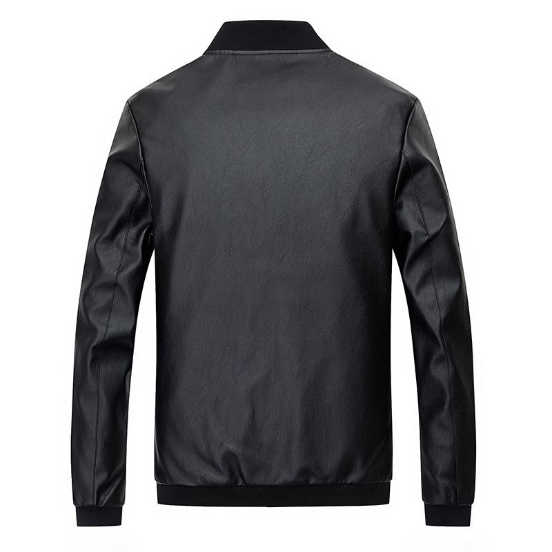 Men's Large Size Leather Jacket Spring and Autumn New Men's Handsome Leather Jacket Men's Slim Trendy Korean Style Jacket