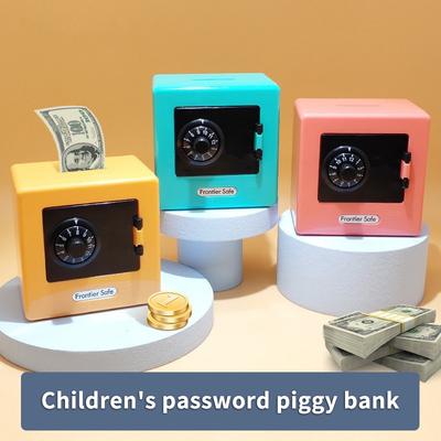 Mini Bankovní Pokladnička Retro Otočný Heslo Hotovost Mince Spořící Krabička Bankovní Bezpečnostní Schránka Automatický Vklad Bankovka Vánoční Dárek