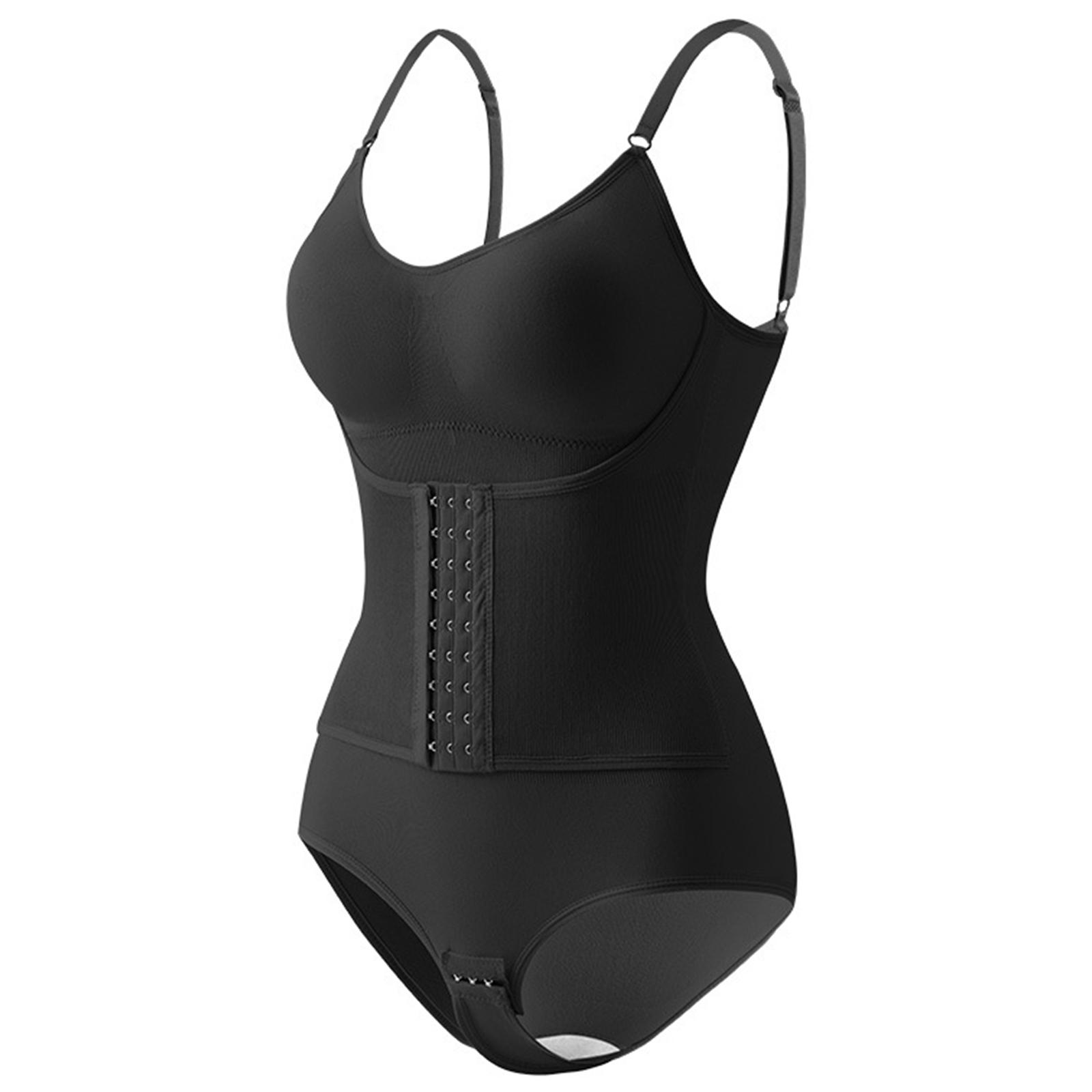 

Боди-корсет для женщин Контроль живота Формирователь тела Стройная талия Тренажер для талии Боди-комбинезон Моделирующий топ-майка Утягивающий комбинезон S чёрный