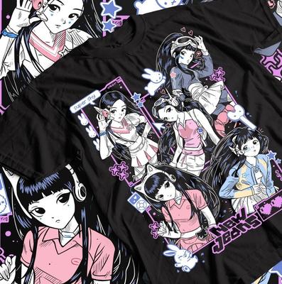 T-shirt Grafica Anime, Maglietta KPOP, Maglietta Unisex in Cotone Pesante, Design NewJeans, Tutte