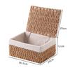 Hand-woven Storage Baskets with Lid/Liner Desktop Sundries Organizer  for Closet Shelf