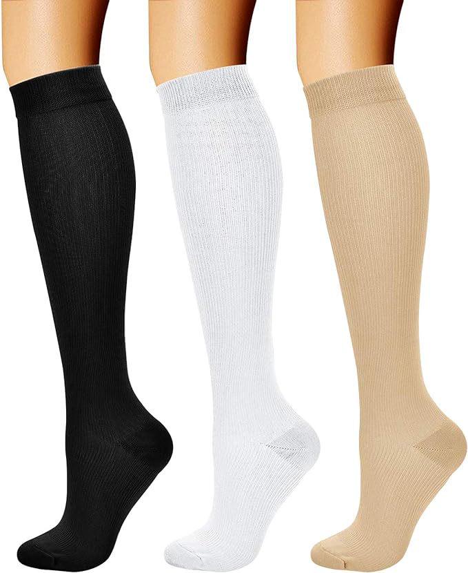 3er-Pack Serie Grenzüberschreitende Sport-Kompressions-Kniestrümpfe & Springseil Radsocken