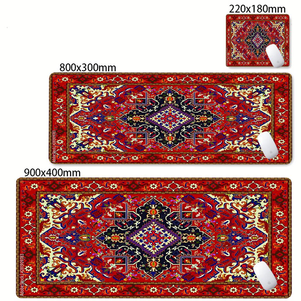 Gaming Mousepad Natural Rubber Antislip Soft KeyboardPad Big Persian Carpet Mouse Pad Office Desk Accessories Computer Mouse Mat