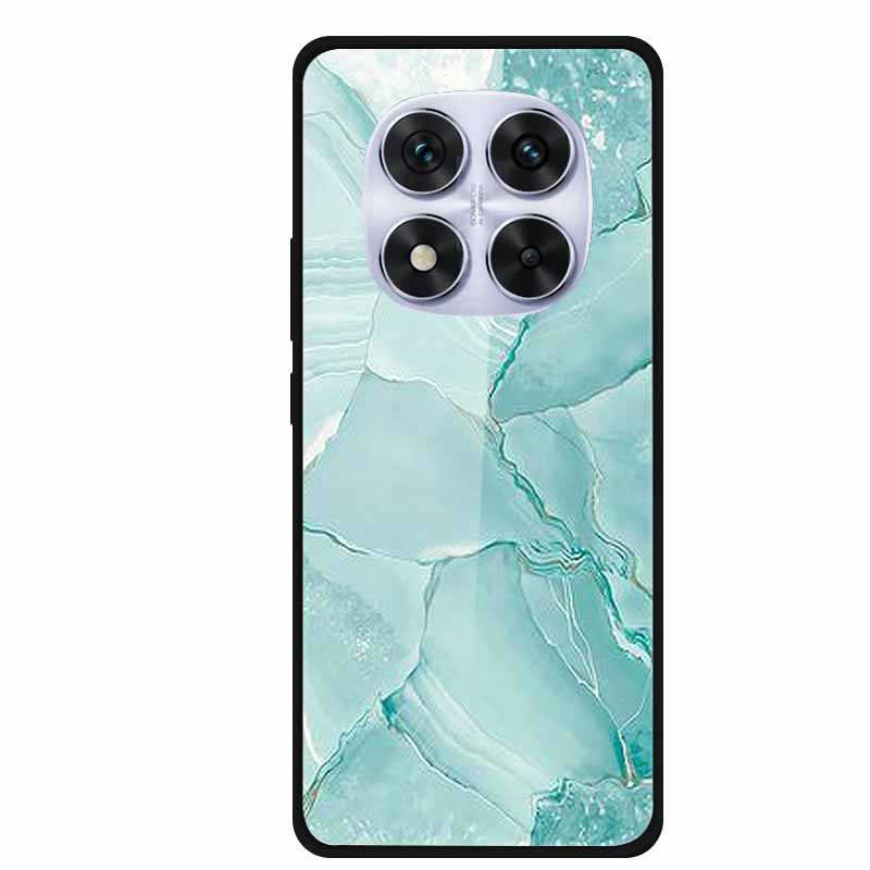 Tempered Glass Case For Xiaomi Redmi Note 14 Pro 5G Back Cover PC Hard Shockproof Cases Beer Marble Texture Cool Fashion Funda