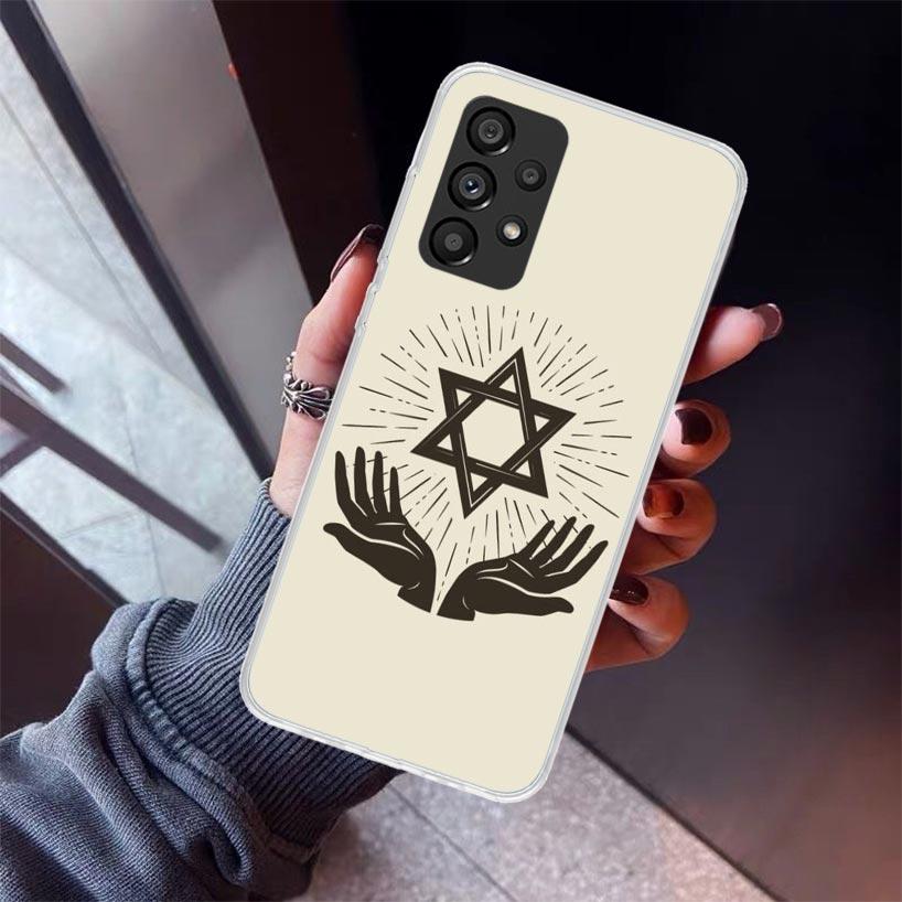 David Jewish Star Symbol Phone Case For Samsung Galaxy A12 A52S A42 A32 A22 A51 A50 Note 20 Ultra 10 S10 Plus A71 A70 A31 A30 A1